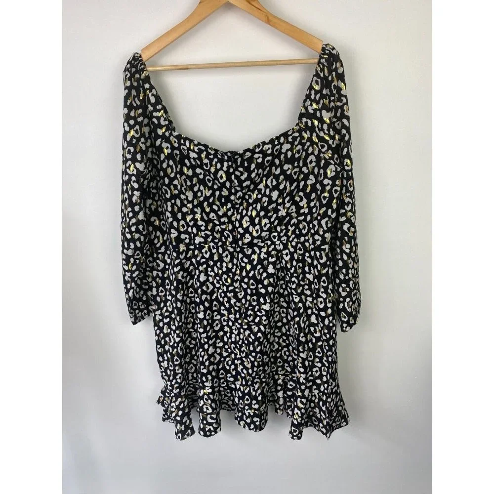 Boohoo Size 18 Women's Dress Cocktail Party Animal Print Knee Length - Picture 8 of 8